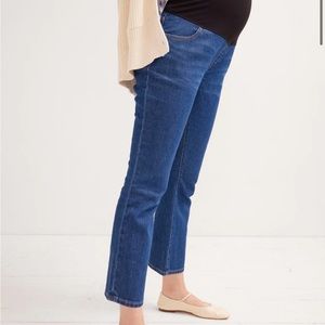 Hatch The Over The Bump Crop Maternity Jean